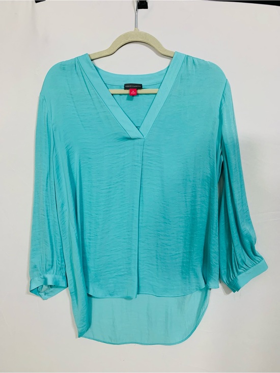 Vince Camuto Tops - Vince Camuto Turquoise V-Neck Long Sleeve Blouse